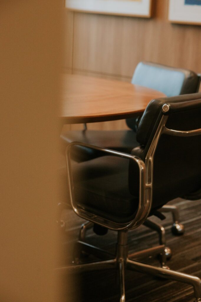 Detalhe da sala de reuniões da Integrity Wealth Management